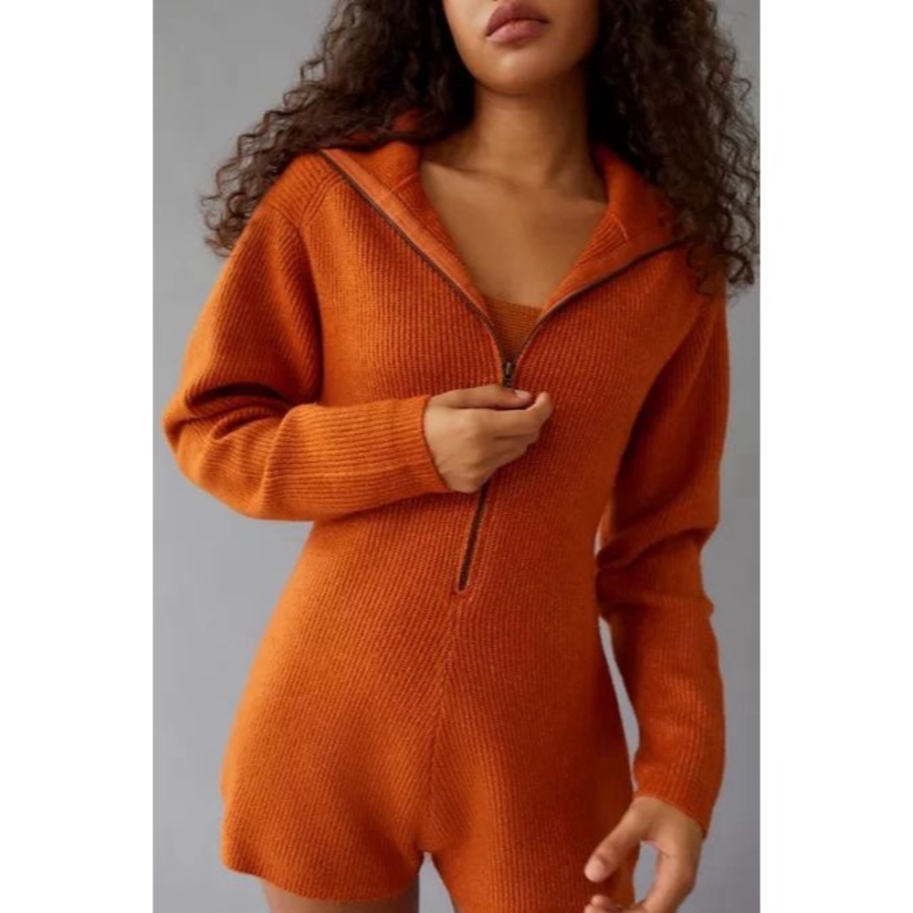 Urban Outfitters Ella Louise Ribbed Sweater Romper